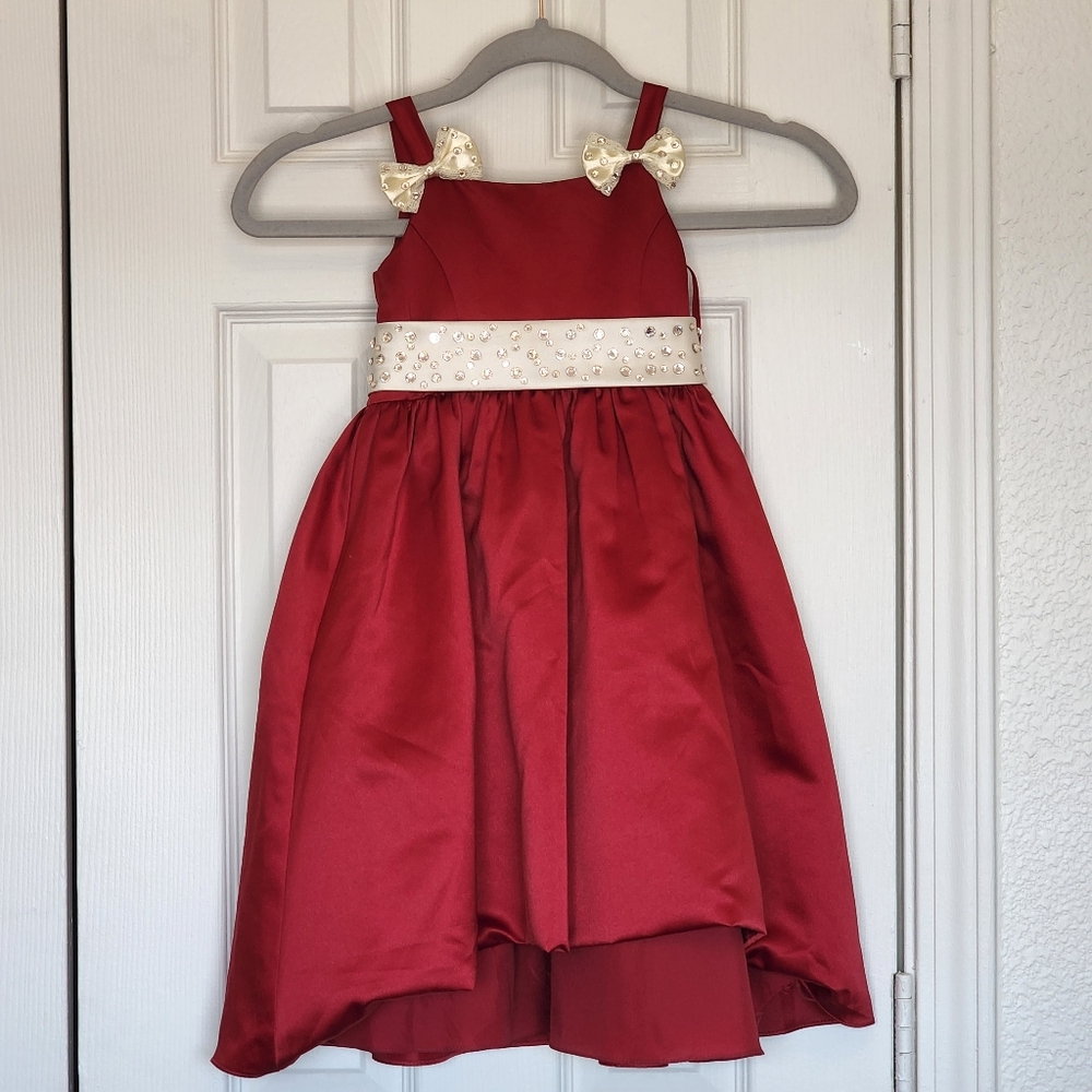 Davids Bridal 2 years old Red Formal Wedding Flower girls Princess Dress